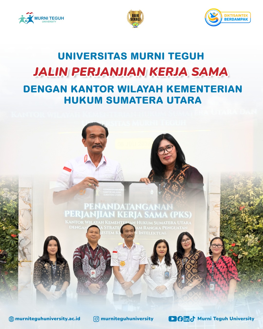 Kunjungan Kerjasama dengan Kementerian Hukum Sumatera Utara